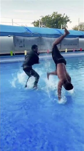 fighting in swimming pool