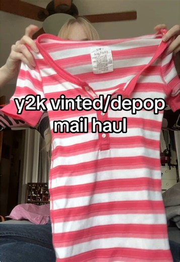 Y2K Vinted/Depop mail haul: thrifted tops reveal