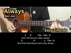 Always - Bon Jovi | Guitar Tutorial | Guitar Chords