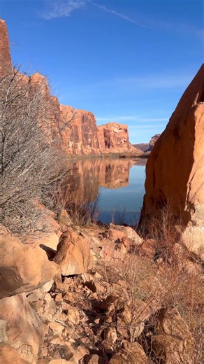 Golden Reflections on the Colorado River | Calm Waters Near Moab, Utah