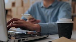 Employee Manager Works Laptop Computer Warehouse Stock Footage Video (100% Royalty-free) 1096665847 | Shutterstock