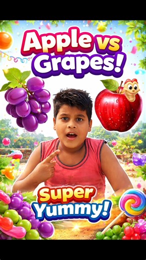 Apple vs Grapes – Which is Tastier? 🍎🍇