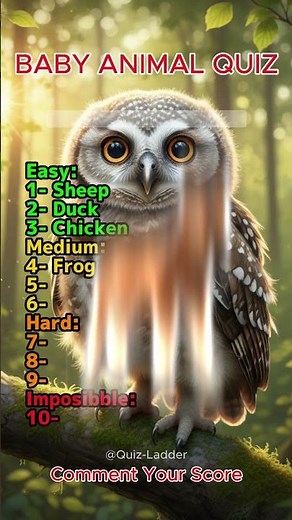 Can You Recognize All 10 Animals From Their Baby Versions???🐥🐑