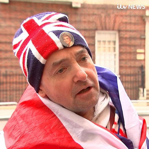 Some ardent royalists are already waiting outside the Lindo Wing of St Mary's Hospital awaiting the arrival of William and Kate's third child. | ITV London