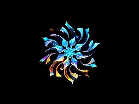 Neon Snowflake Swirl | 4K Animation With Soothing, Classic Christmas Music