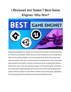 I Reviewed and Tested 7 Best Game Engines_ Who Won - SlideServe