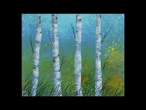 Birch Trees in the Forest Speed Painting - Rebelle 5 Pro