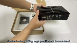 Qotom Barebone System Mini PC Q20342G9 1U Rack 4X 10G SFP+ 5X i226V B3 2.5G LAN Atom C3808 12 Cores Processor 2.0 GHz