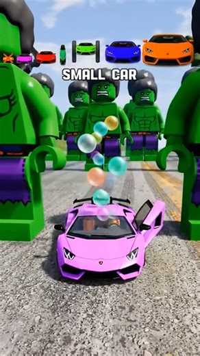 Big & small cars vs big & small hulk BeamNG.drive #shorts #beamngdrive #beamng