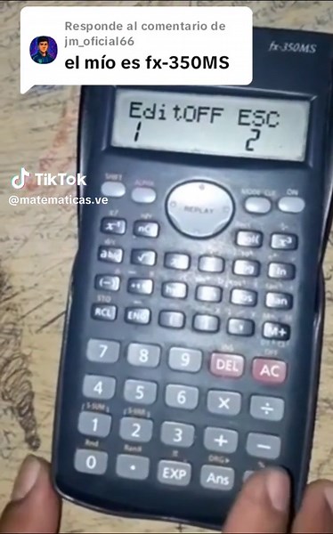 Configuración de la calculadora fx-350MS