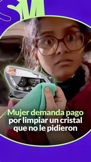 Sepa Más on Instagram: "Una joven se presentó frente a un auto y exigió ser pagada después de limpiar su parabrisas. El conductor se sorprendió y rechazó la petición, argumentando que no había pedido el servicio."