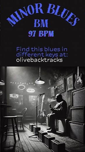 🎸 Minor Blues Backing track | Classic 12-Bar in B Minor | 97 BPM 🎶