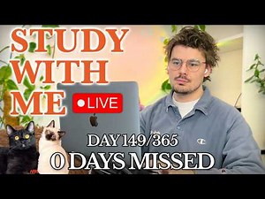 Study With Me (&🐱) LIVE 🚀 FLOW-HOURS — Deep Focus (50/10 Pomodoro) | Cozy UK Rain, No Distractions!
