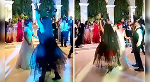 Novios realizan su boda con temática ‘emo’ y causan sensación en su show principal
