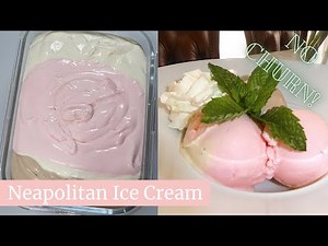Homemade Neapolitan Ice Cream - 2 Ingredient, no Churn Recipe!
