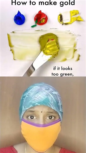 how to make gold colour paint#paint #ytshorts