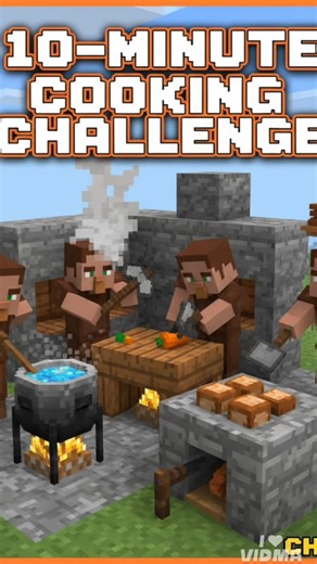 cooking challenge in Minecraft #shorts #trending #viral #minecraft