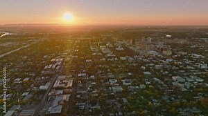 Sacramento downtown from an drone