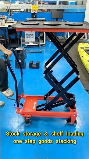 Manual Hydraulic Lift Table with Rapid Lift | Fast Warehouse Scissor Lift Cart
