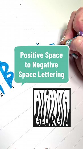 Positive Space to Negative Space Lettering Explained
