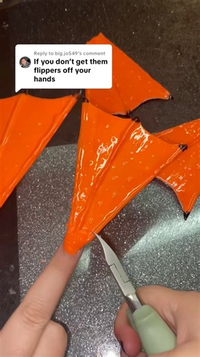 Cutting off my duck feet duck nails #asmr #ducknails #nailart | Nails Byry