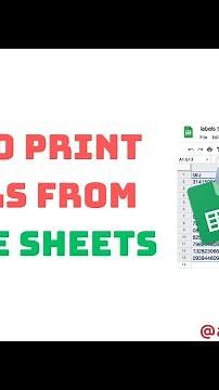 How to Print Labels from Google Sheets - Quick Guide