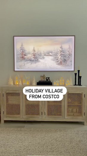 10-piece ceramic holiday village at Costco that lights up. Item #: 1601419 #costco #costcofinds #christmasdecor #homedecor #costcoguide