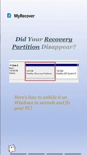 👀Learn How to Unhide Recovery Partition on Windows #datarecovery #recovery #partition