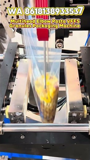 VFFS Packing Machine With Multihead Weigher Granules Elbows Pasta Packing Machine. #machine