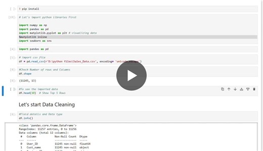 📊 Data Analysis Project using Python (Jupyter Notebook) I recently completed an Exploratory Data Analysis (EDA) project using Python in Jupyter Notebook. This project focuses on analyzing sales data… | Prachi Butte
