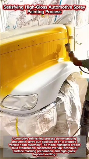 Satisfying High-Gloss Automotive Spray Painting Process 🎨✨