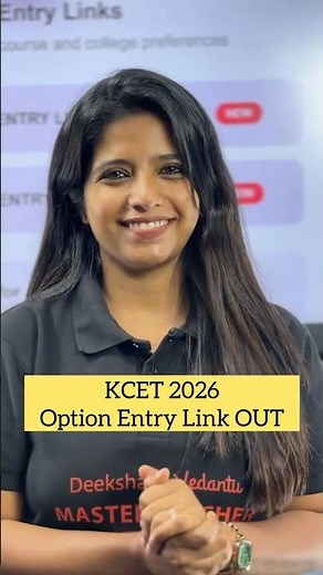 🚨 KCET 2026 Option Entry Link is OUT – Fill Your Choices NOW! | Jasmine Mam #shorts
