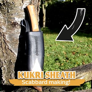 Making a Kukri sheath out of wood, leather & copper | Make N' Create