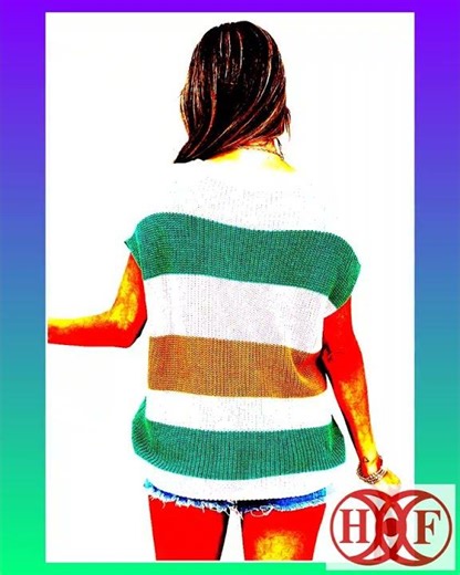 Multicolour Color Block Notch V Neck Sweater T Shirt