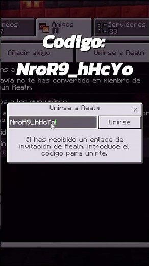 Código para realm minecraft 1.21.100 #minecraft #minecraftrealms #realms #bedrock