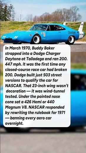 The Dodge That Forced NASCAR to Rewrite the Rulebook #shorts #automobile #cars