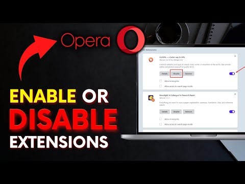 How to Enable or Disable Extensions in Opera Browser 2025?