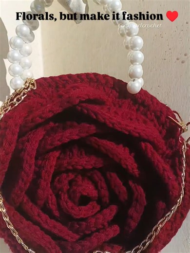 viral Crochet 3d Rose Bag, dm for order and details, #crochetrosebag #handmadegifts #viral #explore