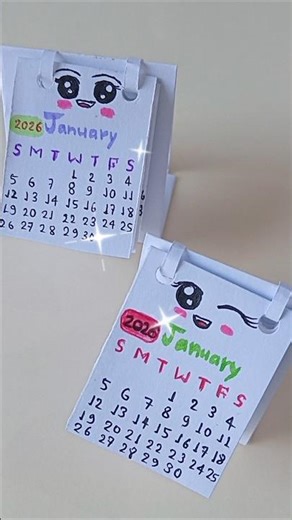 DIY Mini Origami Calendar 2026 ! 🗓️✨#shorts #papercraft #cute #craft #love