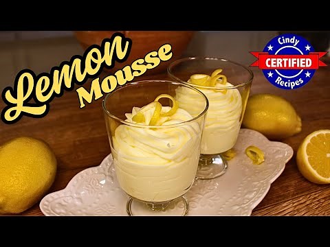 CREAMY, DREAMY LEMON MOUSSE!! | No Bake, No Egg Dessert