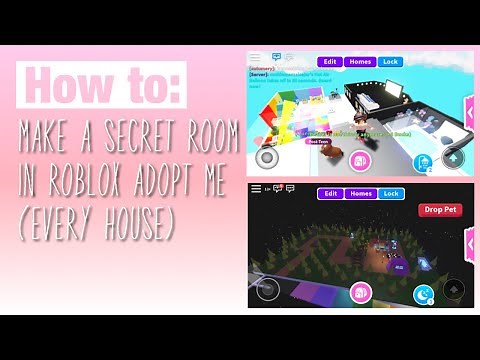 HOW TO MAKE A SECRET ROOM IN ROBLOX ADOPT ME (every house possible)