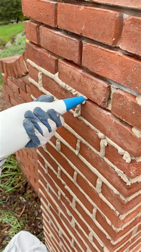 Fresh Brick Repoint🔥 #bluecollar #construction #satisfying #masonry