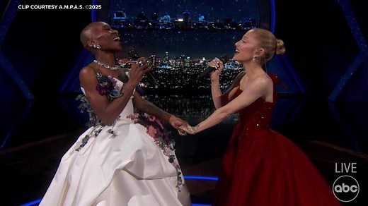 Ariana Grande, Cynthia Erivo open 2025 Oscars with gravity-defying musical performances