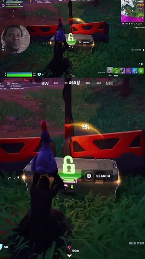 How to open a two player chest using a chicken #fortnite