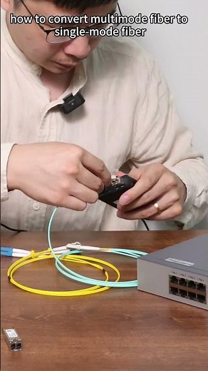 Multimode to Single-mode Fiber Conversion #shorts #network #datacenter
