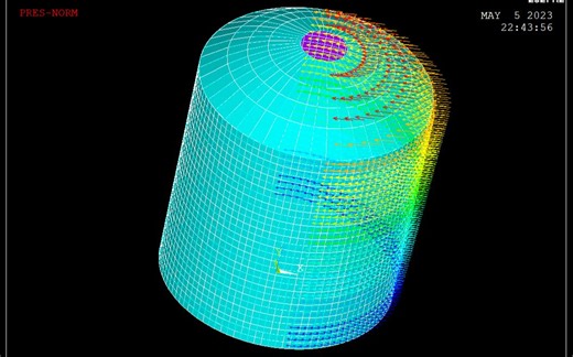 ansys apdl表面效应单元-梯度荷载-2种曲面均布荷载