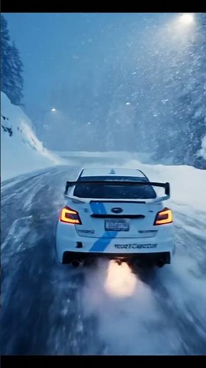 Icy Alpine Drift: Frost Circuit WRX STI Long Slide