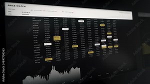 Changing Prices In Currency Exchange Economy Chart Analysis Interface. Checking Profitable Money Exchange Rate Using Economy Chart. Financial Exchange Software. Economy Monitoring Chart. Commerce