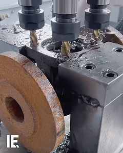 1.5M views · 4.9K reactions | When it comes to manufacturing, sometimes multiple drilling steps ensure maximum efficiency!  gougou.cnc / IG | Interesting Engineering | Facebook