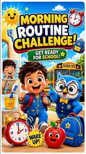 🎒Get Ready for School |⏰Morning Routine Challenge for Kids #shorts